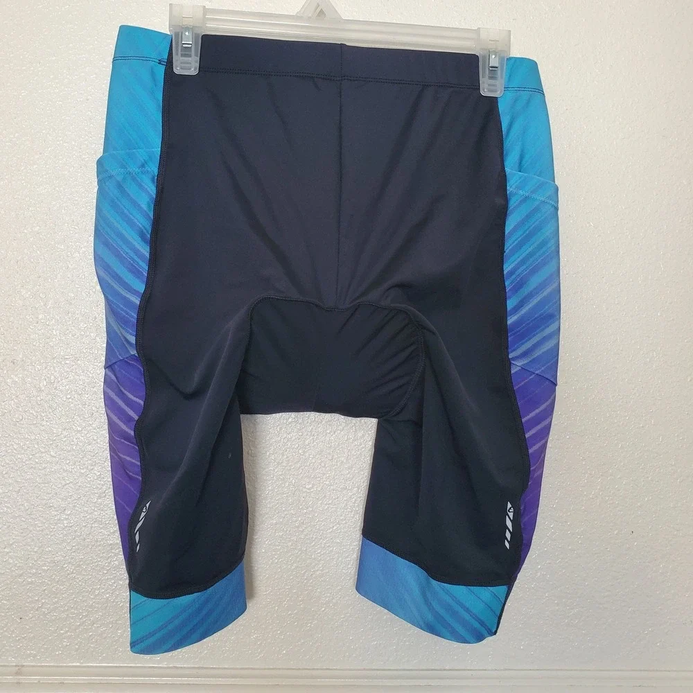 Baleaf Womens Padded Cycling Shorts XL Blue Purple Ombre Gel Padded Bike Shorts - Picture 5 of 16